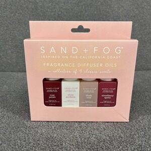 Sand + Fog Fragrance Diffuser Oils 4 Pack Rose Gardenia Blush Strawberry Set